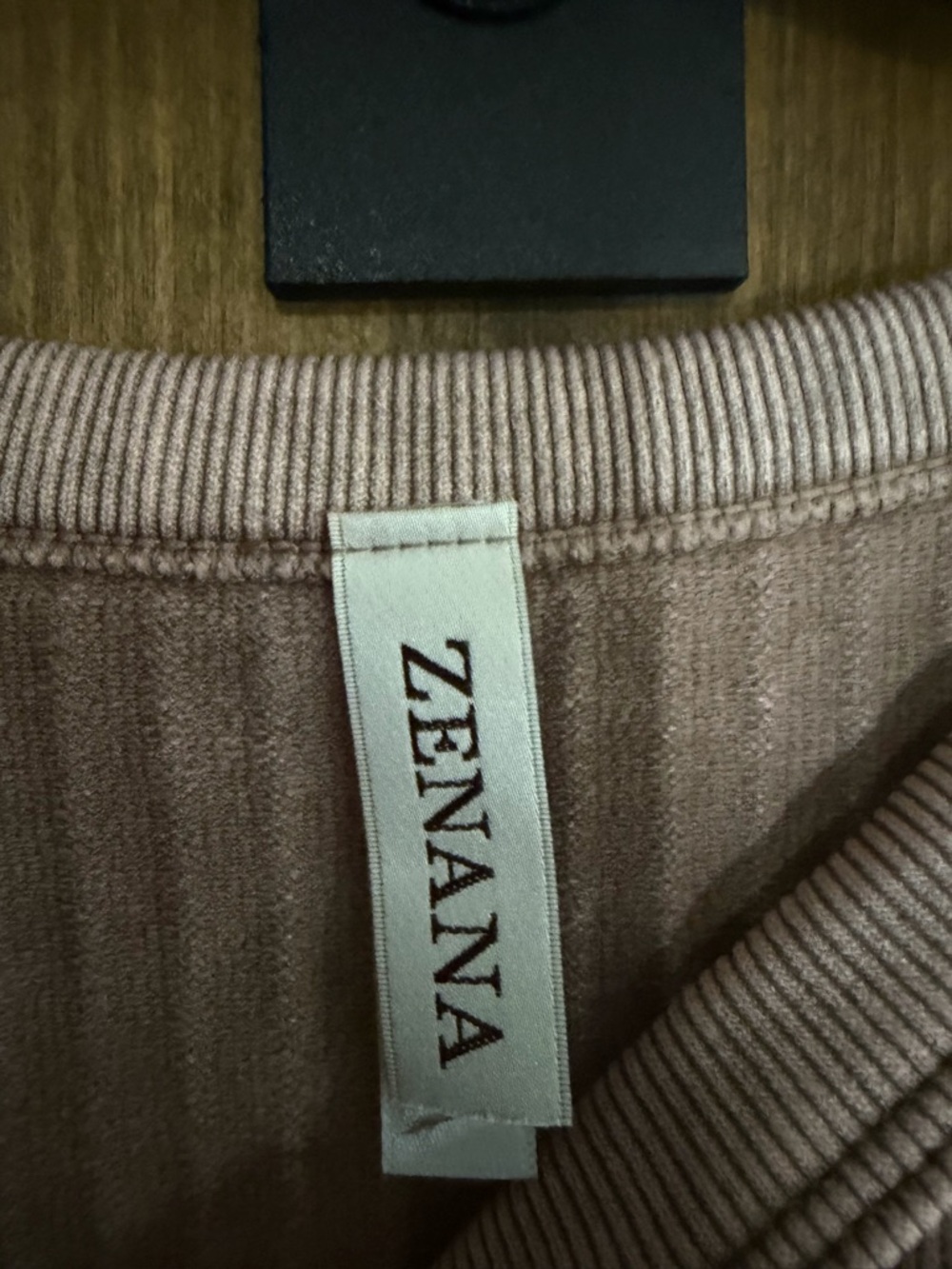 Zenana Outfitters Ribbed Scoop Neck Tank in Taupe - Picture 3 of 4
